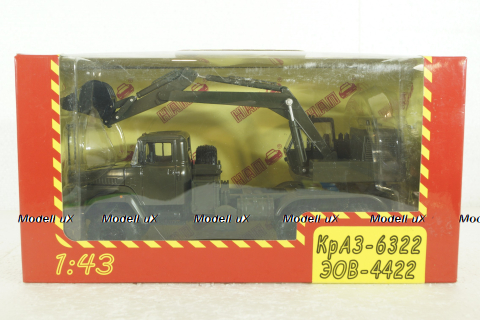 Краз-6322 ЭОВ-4422, Экскаватор хаки, Н748, Наш Автопром 1:43