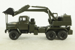 Краз-6322 ЭОВ-4422, Экскаватор хаки, Н748, Наш Автопром 1:43
