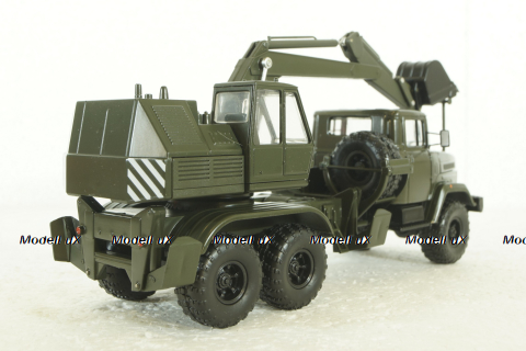 Краз-6322 ЭОВ-4422, Экскаватор хаки, Н748, Наш Автопром 1:43