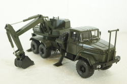 Краз-6322 ЭОВ-4422, Экскаватор хаки, Н748, Наш Автопром 1:43