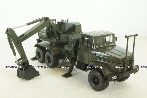 Краз-6322 ЭОВ-4422, Экскаватор хаки, Н748, Наш Автопром 1:43