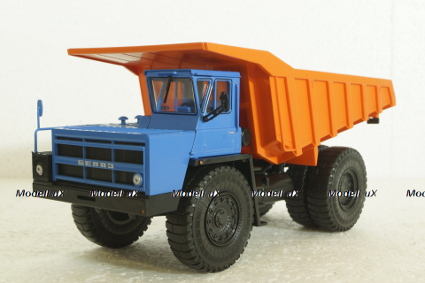 Белаз-7523 карьерный самосвал, синий/оранжевый, Н009, Наш Автопром 1:43