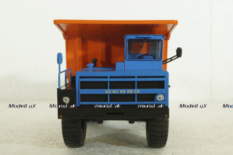 Белаз-7523 карьерный самосвал, синий/оранжевый, Н009, Наш Автопром 1:43