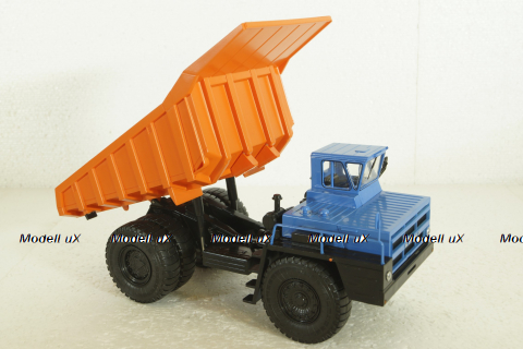 Белаз-7523 карьерный самосвал, синий/оранжевый, Н009, Наш Автопром 1:43