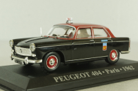 Peugeot 404 Taxi Paris 1962, black Altaya 1:43 Уценка!