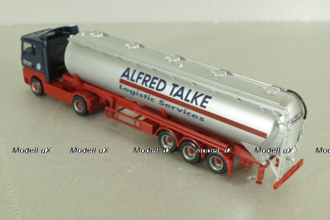 MAN TG-A XL with semi-trailer tank "Alfred Talke", blue/grey, 146623, Herpa 1:87