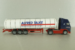 Volvo FH 12 Globetrotter XL with semi-trailer tank "Alfred Talke", blue/white, 144288, Herpa 1:87