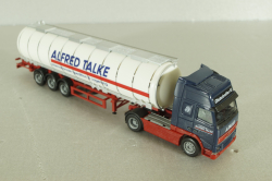 Volvo FH 12 Globetrotter XL with semi-trailer tank "Alfred Talke", blue/white, 144288, Herpa 1:87