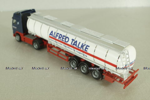 Volvo FH 12 Globetrotter XL with semi-trailer tank "Alfred Talke", blue/white, 144288, Herpa 1:87