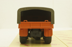 Краз-255Б борт с тентом, 1969 бежевый/красный, Н289, Наш Автопром 1:43