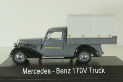 Mercedes 170V (W136) pickup truck with awning "Deutsche Bundesbahn" 1951, grey, 02264, Schuco 1:43