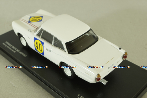 Prince Skyline Sport (BLRA-3) racing version #40, white, 03233B, Kyosho 1:43