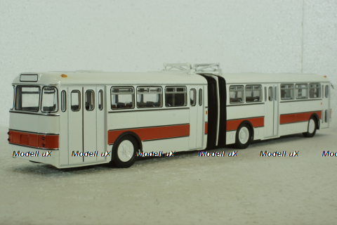 Икарус-180, бело-красный, 350004, Советский Автобус 1:43