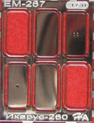 Фототравление Зеркала Икарус-260 (Modimio), EM-267, 1:43