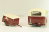 Mercedes-Benz O 6600 bus with trailer "Stuttgarter Sehloss Kurier" 1951 , red/cream, B66042533, Schuco 1:43