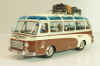 Setra S6 bus Marti 1955, with 4 figuren, brown/cream, 02824, Schuco 1:43