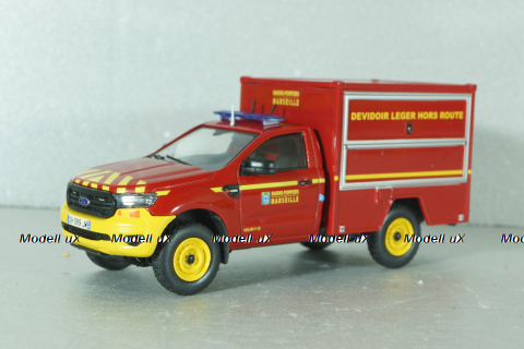 Ford Ranger VDLHR SPAC,véhicule dévidoir léger hors route ( Bouches-du-rhône), Sapeurs-Pompiers №58, Altaya 1:43 С журналом!