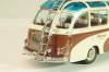 Setra S6 bus Marti 1955, with 4 figuren, brown/cream, 02824, Schuco 1:43