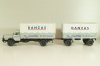 Bussing 8000 truck with trailer "Danzas" 1950 #1, grey, 06253, Schuco 1:43 
