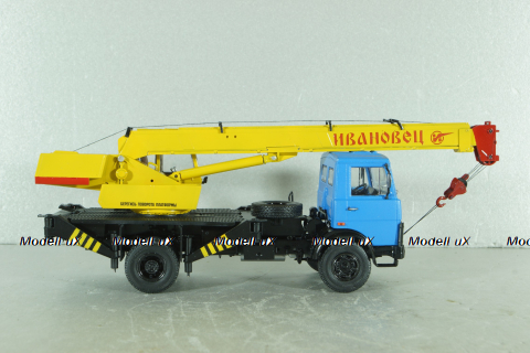 КС-3577 Ивановец, автокран на шасси Маз-5337, синий/желтый,  собран из кита, AVD models 1:43