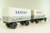 Bussing 8000 truck with trailer "Danzas" 1950 #1, grey, 06253, Schuco 1:43 