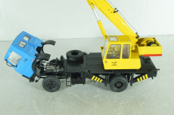 КС-3577 Ивановец, автокран на шасси Маз-5337, синий/желтый,  собран из кита, AVD models 1:43