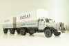 Bussing 8000 truck with trailer "Danzas" 1950 #1, grey, 06253, Schuco 1:43 