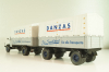 Bussing 8000 truck with trailer "Danzas" 1950 #1, grey, 06253, Schuco 1:43 