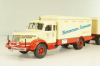 Krupp Titan with trailer "Hemmersam & Rasmussen" Lubeck, cream/red,  Minichamps 1:43