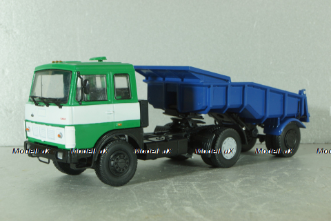 Маз-5432 с п/прицепом самосвалом Маз-5232В зелений/синій,Deagostini + АвтоИстория 1:43