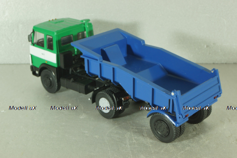 Маз-5432 с п/прицепом самосвалом Маз-5232В зелений/синій,Deagostini + АвтоИстория 1:43