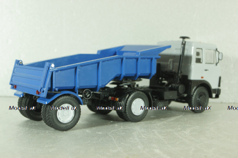 Маз-5432 с п/прицепом самосвалом Маз-5232В сірий/синій, АвтоИстория 1:43