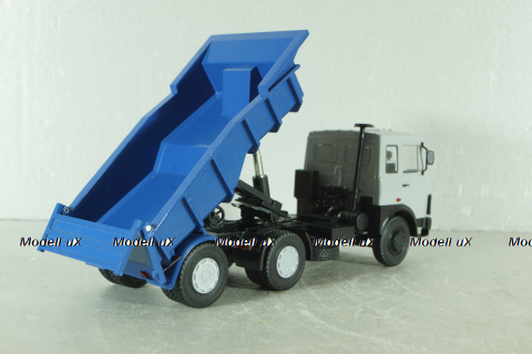 Маз-5432 с п/прицепом самосвалом Маз-5232В сірий/синій, АвтоИстория 1:43