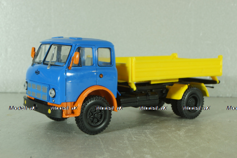 Маз-5111 грузовик с самосвальным кузовом с 3-х стр. разгрузкой 1977, синий/желтый, Н978, Наш Автопром 1:43
