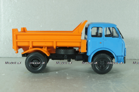 Маз-5549 грузовик с самосвальным кузовом 1983, синий/оранжевый, Наш Автопром 1:43