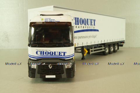 Renault T480 with semi-trailer "Choquet" 2021, white, 118161, Eligor 1:43