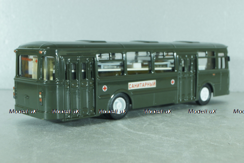 Лиаз-677 автобус медицинский, хаки, Modimio (Конверсия) 1:43