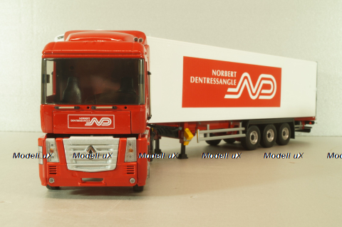Renault Magnum  AE500 with semi-trailer fridge "Norbert Dentressangle" 2008, red/white, 117415, Eligor 1:43