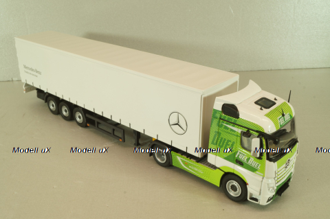 Mercedes-Benz Actros FH25 GigaSpace 4x2 2012 with semi-trailer "Mercedes-Benz", green/silver, 8622/03, NZG 1:50