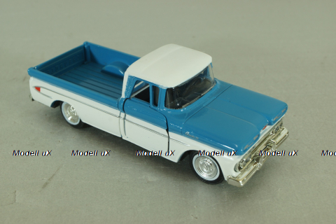 Chevrolet Apache pickup truck 1961, white/blue, 64501, Road Champs 1:43