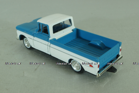 Chevrolet Apache pickup truck 1961, white/blue, 64501, Road Champs 1:43
