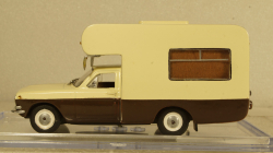 Газ-24 "Скалдиа-Волга" кемпер, бело/коричневый, Алник43 1:43