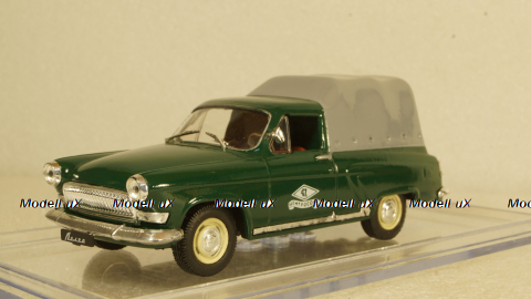 Газ-22 пикап с тентом зеленый, Алник43 1:43