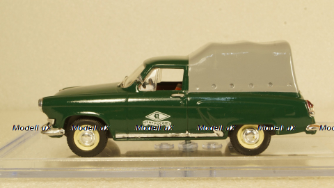 Газ-22 пикап с тентом зеленый, Алник43 1:43