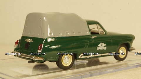 Газ-22 пикап с тентом зеленый, Алник43 1:43