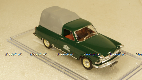 Газ-22 пикап с тентом зеленый, Алник43 1:43