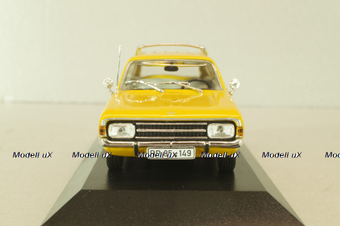 Opel Rekord  (B) Caravan "Deutsche Bundespost" 1965, yellow, Minichamps 1:43
