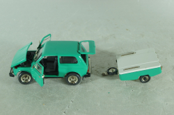 Ваз-2121 Нива А20 с прицепом скиф, июнь 1982г., Тантал/Радон 1:43