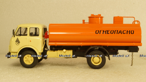 Маз-500А Бензовоз, бежевый/оранжевый, Алник43 1:43