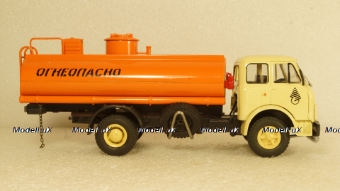 Маз-500А Бензовоз, бежевый/оранжевый, Алник43 1:43